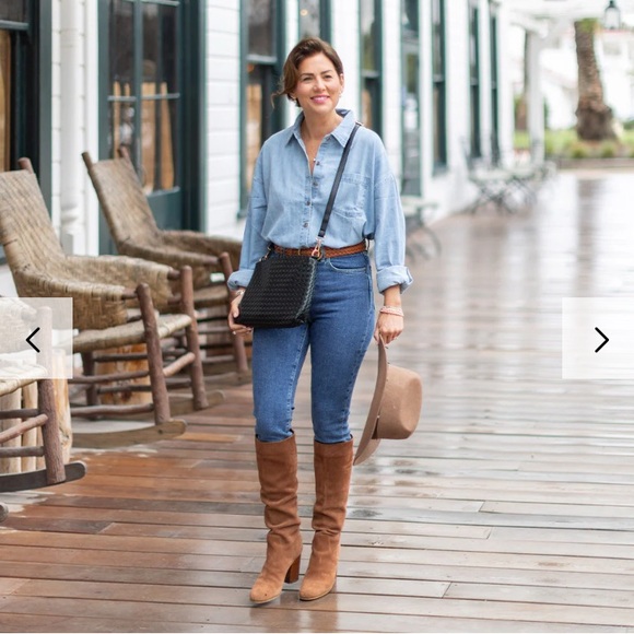 NEW Gray Haus: Soho Woven Black Bag Purse Jilly Box Summer 2025 Vegan Leather - Picture 2 of 10